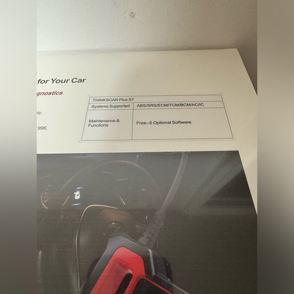 ThinkScan Plus S7 OBD2 Scanner Auto Diagnostic ABS IMMO TPMS Reset Code Reader - Picture 10 of 10